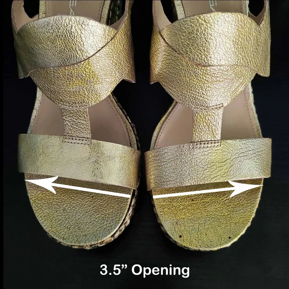 VIA SPIGA ~ “Flora” Gold Leather Platform Heels ~ 8M  EUC - Picture 11 of 14